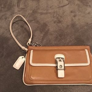 Coach leather wristlet